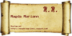 Magda Mariann névjegykártya